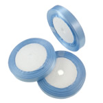 Nastro di raso, nastro satin, blu chiaro, 1.3cm, Lunghezza Appross. 1250 cantierecortile, 50PC/lotto, Venduto da lotto