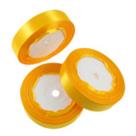 Nastro di raso, nastro satin, giallo, 2cm, Lunghezza Appross. 1250 cantierecortile, 50PC/lotto, Venduto da lotto