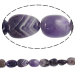 Contas de ametista naturais, Pepitas, Fevereiro Birthstone, 13-18mm, Buraco:Aprox 2mm, comprimento 15.7 inchaltura, 5vertentespraia/Lot, vendido por Lot