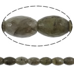 Labradorite Pärlor, Labradorit, Oval, naturlig, fasetterad, 10x15x9.5mm, Hål:Ca 1mm, Längd 17 inch, 10Strands/Lot, Säljs av Lot