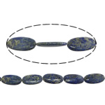 Perles Lapis Lazuli, lapis lazuli naturel, ovale plat, bleu, 40x20.50x8mm, Trou:Environ 2mm, Longueur Environ 16 pouce, 3Strandstoron/lot, Environ 10PC/brin, Vendu par lot