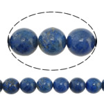 Lapis lazuli Gyöngyök, Természetes Lapis lazuli, Kerek, kék, 8mm, Lyuk:Kb 1mm, Hossz Kb 16 inch, 3Strands/Lot, Kb 50PC-k/Strand, Által értékesített Lot