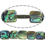 Abalone Shell Perler, Square, 10x10x3mm, Hole:Ca. 1mm, Længde Ca. 16 inch, 5Strands/Lot, Ca. 39pc'er/Strand, Solgt af Lot