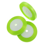 Ruban de satin, vert fluorescent, 1cm, Longueur 1250 Yard, 50PC/lot, Vendu par lot