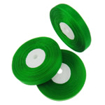 Nastro in organza, verde, 1.3cm, Lunghezza 2500 cantierecortile, 50PC/lotto, Venduto da lotto