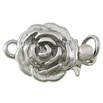 Brass Box Clasp Flower platinum color plated single-strand nickel lead & cadmium free Approx 2mm Sold By Lot