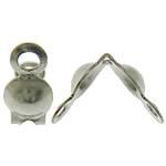 Rustfrit stål Bead Tips, Stainless Steel, oprindelige farve, 4x8mm, Indvendig diameter:Ca. 3mm, 10000pc'er/Bag, Solgt af Bag