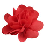 Moda Decorazione Fiori, Chiffon, Fiore, rosso scuro, 50x50mm, 100PC/lotto, Venduto da lotto