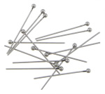 Edelstahl Ball Head Pin, originale Farbe, 2x24mm, 0.6mm, 1000PCs/Tasche, verkauft von Tasche