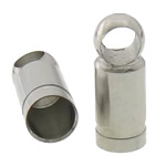 Rostfritt stål End Caps, 303 rostfritt stål, ursprungliga färgen, 4x10mm, Hål:Ca 2.5mm, Innerdiameter:Ca 3.5mm, 200PC/Bag, Säljs av Bag