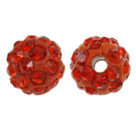 Coirníní Rhinestone Cré réiteodh, réiteodh cré rhinestone, Babhta, le rhinestone, oráiste reddish, 8mm, Poll:Thart 1.5mm, 50ríomhairí pearsanta/Mála, Díolta De réir Mála