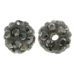 Coirníní Rhinestone Cré réiteodh, réiteodh cré rhinestone, Babhta, le rhinestone, Hematite Scaird, 8mm, Poll:Thart 1.5mm, 50ríomhairí pearsanta/Mála, Díolta De réir Mála