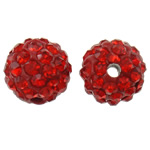 Rhinestone Clay Pave Χάντρες, πηλό rhinestone pave, Γύρος, με στρας, Υάκινθος, 10mm, Τρύπα:Περίπου 2mm, 50PCs/τσάντα, Sold Με τσάντα