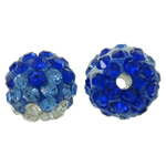 Rhinestone Clay Pave Χάντρες, πηλό rhinestone pave, Γύρος, με στρας, 10mm, Τρύπα:Περίπου 2mm, 50PCs/τσάντα, Sold Με τσάντα