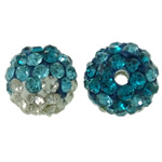 Rhinestone Clay Pave Χάντρες, πηλό rhinestone pave, Γύρος, με στρας, 10mm, Τρύπα:Περίπου 2mm, 50PCs/τσάντα, Sold Με τσάντα