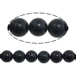 Blue Goldstone Beads, Ronde, 6.50mm, Gat:Ca 1mm, Ca 65pC's/Strand, Per verkocht Ca 15.5 inch Strand