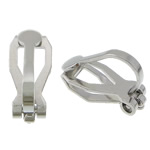 Messing Clip On Earring vinden, platinum plated, nikkel, lood en cadmium vrij, 6x13x8mm, 1000pC's/Bag, Verkocht door Bag