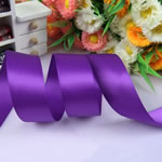 Ruban de satin, violet foncé, 6mm, Longueur 500 Yard, 100PC/lot, Vendu par lot