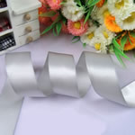 Satin Ribbon silver-grey 40mm Length 125 Yard Sold By Lot