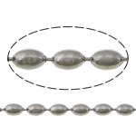 Catena di sfere in acciaio inox, Ovale, Ball chain, colore originale, 5x3.20mm, Lunghezza 100 m, Venduto da lotto