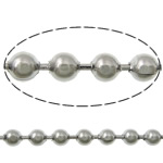 Catena di sfere in acciaio inox, Ball chain, colore originale, 2.40mm, Lunghezza 100 m, Venduto da lotto