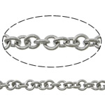 Rostfritt stål Rolo Chain, ROSTFRITT STÅL, rolo kedja, ursprungliga färgen, 3.50x0.80mm, Längd 100 m, Säljs av Lot