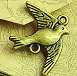 Connecteur en alliage de Zinc animal, oiseau, Plaqué de couleur de bronze antique, boucle de 1/1, protéger l'environnement, sans nickel, plomb et cadmium, 17x21mm, Trou:Environ 2mm, 400PC/sac, Vendu par sac