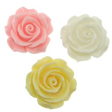 Resin Flower flat back mixed colors Sold By Bag