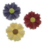 Harz, Blume, flache Rückseite, gemischte Farben, 8x2.50mm, 500PCs/Tasche, verkauft von Tasche