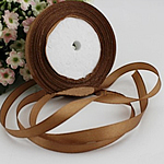 Satin band, Satin Ribbon, kaffe färg, 10mm, 30PC/Lot, Säljs av Lot