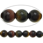 Tiger Eye Beads, Runde, klasse A, 10mm, Hole:Ca. 1mm, Længde Ca. 15 inch, 5Strands/Lot, Ca. 37pc'er/Strand, Solgt af Lot