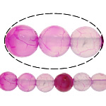 Perles agate veines de dragon naturelles, Rond, normes différentes pour le choix, rose, Trou:Environ 1-1.2mm, Longueur Environ 15 pouce, Vendu par lot