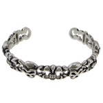 Acier inoxydable 316 bracelet manchette, noircir, 13x4.5mm, Diamètre intérieur:Environ 60x46mm, Longueur 6 pouce, 10PC/lot, Vendu par lot