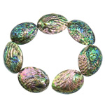 Abalone Schelp Kralen, Traan, 47-61x33-42x13-22mm, Gat:Ca 1mm, Lengte 16.5 inch, 2strengen/Lot, Verkocht door Lot