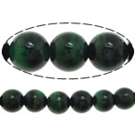 Tiger Eye Kralen, Ronde, groen, 6mm, Gat:Ca 0.8mm, Lengte Ca 15 inch, 5strengen/Lot, Ca 60pC's/Strand, Verkocht door Lot