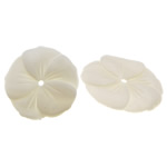 Naturliga vita Snäckskalspärlor, White Shell, Blomma, 21x21x2mm, Hål:Ca 1.5mm, 20PC/Lot, Säljs av Lot