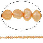 Barok ferskvandskulturperle Beads, Ferskvandsperle, gul, 4-5mm, Hole:Ca. 0.8mm, Solgt Per 14.5 inch Strand