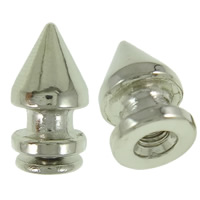 Zinc Alloy Skrue Rivet, Bullet, platin farve forgyldt, nikkel, bly & cadmium fri, 7x13mm, 100sæt/Bag, Solgt af Bag