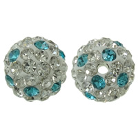 Rhinestone Clay Pave Χάντρες, πηλό rhinestone pave, Γύρος, με στρας, 10mm, Τρύπα:Περίπου 1.5mm, 50PCs/τσάντα, Sold Με τσάντα