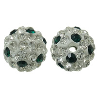 Rhinestone Clay Pave Χάντρες, πηλό rhinestone pave, Γύρος, με στρας, 10mm, Τρύπα:Περίπου 1.5mm, 50PCs/τσάντα, Sold Με τσάντα