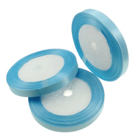 Ruban de satin, blue ciel, 10mm, 30PC/lot, 22m/PC, Vendu par lot