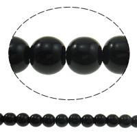 Perles de cristal rondes , noir, 10mm, Trou:Environ 2mm, Longueur 12 pouce, 10Strandstoron/sac, Vendu par sac