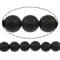 Agate Black Bead, Babhta, ilghnéitheach, 10mm, Poll:Thart 1mm, Fad Thart 15 Inse, 10Snáitheanna/Lot, Thart 40ríomhairí pearsanta/Snáithe, Díolta De réir Lot