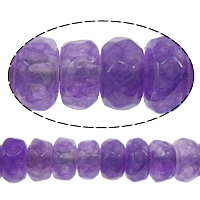 Perles en marbre naturel, marbre teint, rondelle, facettes, violet, 2x4mm, Trou:Environ 0.5mm, Longueur Environ 15 pouce, 10Strandstoron/lot, Environ 160PC/brin, Vendu par lot