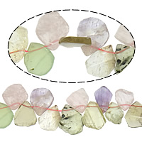 Χάντρες Crackle Quartz, Rainbow Quartz, Nuggets, μικτά χρώματα, 17-23x19-28mm, Τρύπα:Περίπου 1mm, Μήκος Περίπου 15 inch, 10Σκέλη/Παρτίδα, Περίπου 38PCs/Strand, Sold Με Παρτίδα