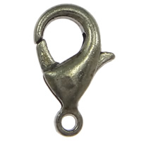 Sinc Alloy Ghliomaigh Clasp, dath dubh plumbum plátáilte, nicil, luaidhe & caidmiam saor in aisce, 6x12x3.20mm, Poll:Thart 1.4mm, 2000ríomhairí pearsanta/Mála, Díolta De réir Mála