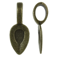 Attache à coller en alliage de zinc, Plaqué de couleur de bronze antique, protéger l'environnement, sans nickel, plomb et cadmium, 8x21x6mm, Trou:Environ 4x6mm, Environ 1665PC/kg, Vendu par kg