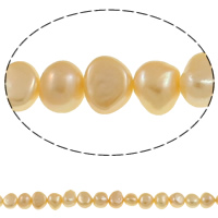 Barokní kultivované sladkovodní perle, Sladkovodní Pearl, Baroko, přírodní, růžový, 8-9mm, Otvor:Cca 0.8mm, Prodáno za Cca 15 inch Strand