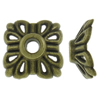 Cink ötvözet Bead Cap, antik bronz színű bevonattal, üreges, nikkel, ólom és kadmium mentes, 11.50x11.50x4.50mm, Lyuk:Kb 2mm, Kb 1420PC-k/KG, Által értékesített KG