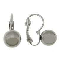 Stainless Steel Håndtaget tilbage Earring, oprindelige farve, 8x17mm, 200par/Lot, Solgt af Lot